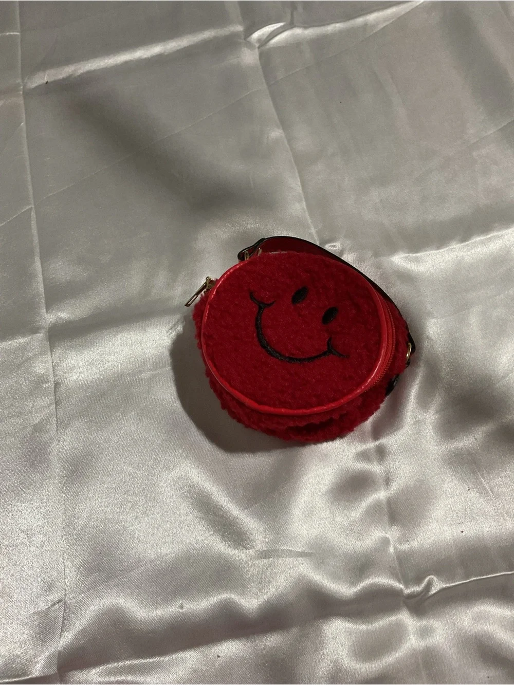 Red Smiley Round Coin Purse - Women Accessories